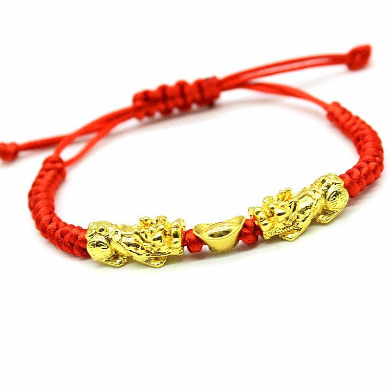 Bracelets & Knots |   Double Pixiu Ingot & Lucky Red Rope Bracelet – Attract Luck OMT Jewelry Bracelets & Knots